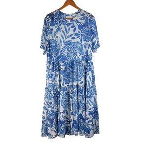 Jade Johnny Was Women’s Mesh Tiered Dress Without Slip Floral Plus Size 1X
